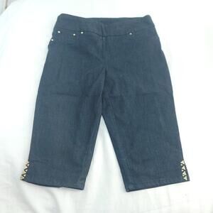 Ruby Rd Black Stud Accents Size 10P Shorts